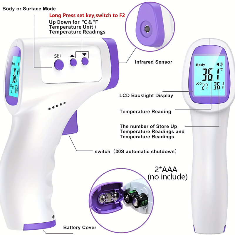 Non‑Contact Infrared Forehead  - огляд і ціна Pulse Oximeter