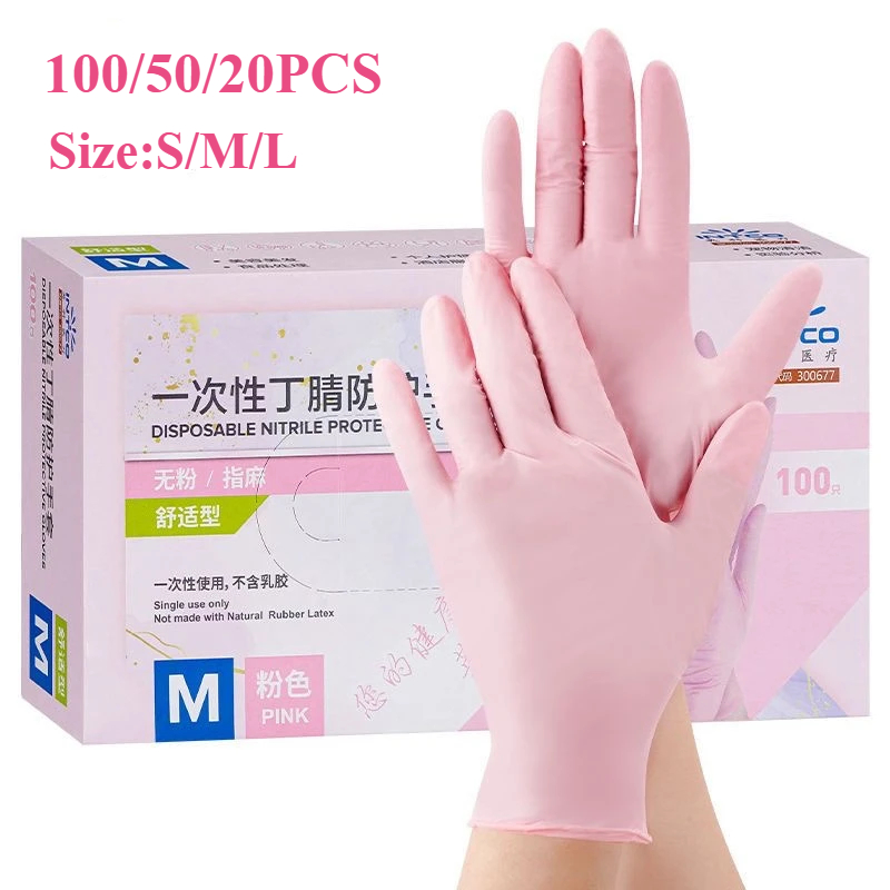 20/50/100PCS Pink Nitrile Glov - огляд і ціна Medical Gloves